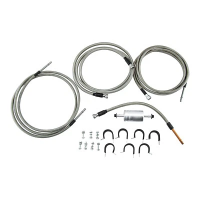Fuel Line Kit Braided For 99-2003 GMC Sierra 1500/Chevy Silverado 1500 - Image 1 of 4