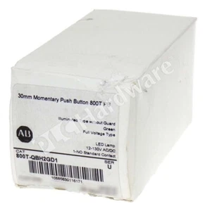 Surplus Open Allen Bradley 800T-QBH2GD1 /U Green Momentary Contact Push Button - Picture 1 of 8