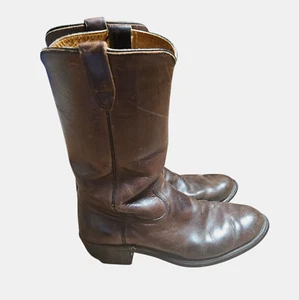 Biltrite Brown Leather Pull On Western Cowboy Boots Womens 9.5 Oil Resistant - Picture 1 of 13