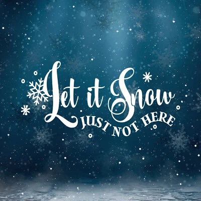 Winter Let It Snow Sticker Wall Decals Home Window Art Decor Shop Snowflakes - Image 1 of 4