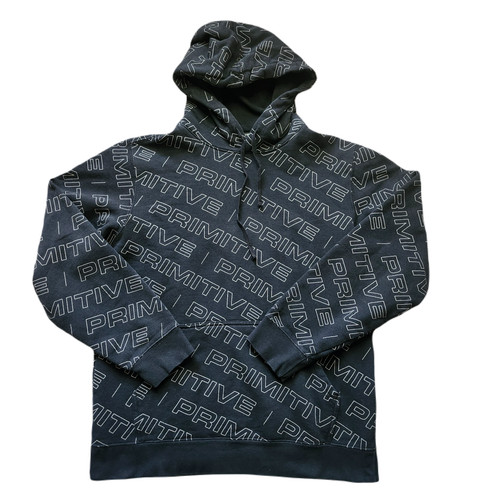 VETEMENTS Felpa con cappuccio pullover nera da uomo primitive skateboarding taglia small