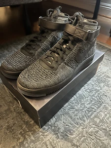 Nike Air Force 1 Ultra Flyknit Mid Dark Grey Black Mens Size 12 New w/ Box - Picture 1 of 8