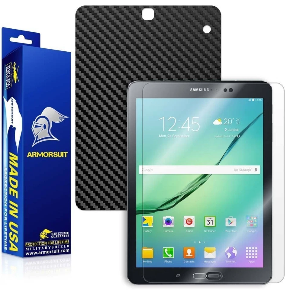 ArmorSuit Samsung Galaxy Tab S2 9.7Shield Screen Protector + Black Carbon USA - Image 1 of 4