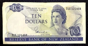 1975 NEW ZEALAND - 10 DOLLARS - P# 166 - VF+ - MB1 - Picture 1 of 3