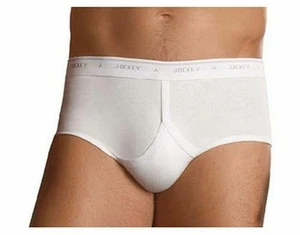6 x Jockey White Y-Front Mens Underwear Briefs Trunks Plus Size - Picture 1 of 7