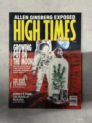 High Times Magazine February 1992 – Growing Pot on the Moon, Allen Ginsberg Exp - Image 1 of 3