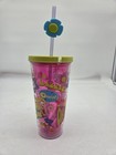 Disney Lizzie McGuire Becher mit Strohhalm rosa Blumenmuster NEU