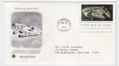 TurtlesTradingPost- Star Wars- Millennium Falcon #4143b FDC 2007- Artcraft - Image 1 of 2