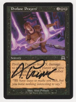 Signed Profane Prayers Proof LP Onslaught Artist Alan Pollack 2002 MTG Magic AP! - Image 1 of 2