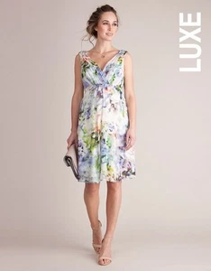 Seraphine Luxe Womens Maternity Dress Silk Size US 4 UK 8 Wedding Cocktail - Picture 1 of 8