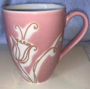 Starbucks Coffee Mug Pink Rose Design 14oz 2006 - Picture 1 of 7