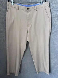 Brooks Brothers Pants Mens 38x30 Beige Houndstooth St Andrews Links Chino Golf - Picture 1 of 14