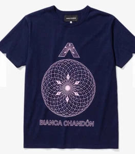 Nueva Camiseta BIANCA CHANDÔN Para Hombre PEQUEÑA Sacred Circumflex Azul Marino Nueva Con Etiquetas Hecha en EE. UU. - Imagen 1 de 5