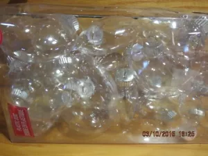 PACKAGE OF 25 CLEAR PLASTIC ORNAMENTS TO FILL AND OR DECORATE--#R9A - Picture 1 of 24