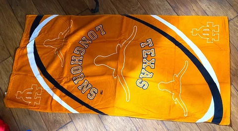 University Texas Longhorns NCAA Football Bevo Beach Pool Towel Bathroom 27"x52" Cover
