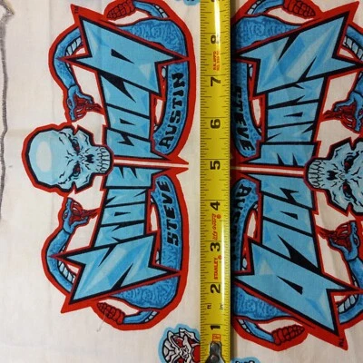 Blue WWF Logos Stone Cold Steve Austin The Rock Dwayne Johnson Cranston Cotton - Image 1 of 4