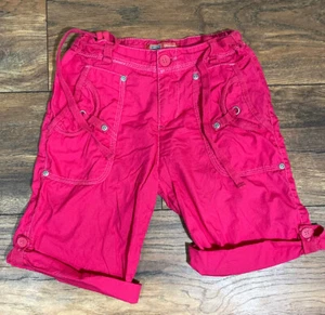 Girls Size 7 Faded Glory Capri Skimmer Pants Roll Up Leg Cuffs  - Picture 1 of 3