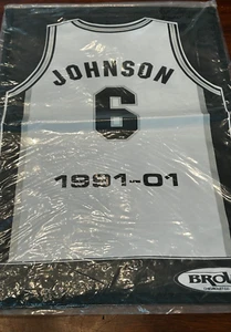Avery Johnson San Antonio Spurs #6 Retirement Jersey Fan Banner Dec 22, 2007 New - Picture 1 of 1