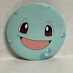 Vintage Pokemon Squirtle Cartoon Blue Hat Jacket Backpack Button Pin - Picture 1 of 3