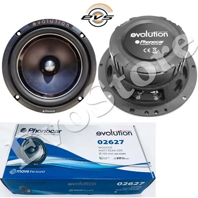 PHONOCAR - NO HERTZ Phonocar 02627 Kit 2 Woofer 165mm Casse Altoparlanti 16,5cm Auto 200W Max