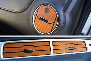 2010-2015 Camaro Orange Carbon Fiber Interior Vent Decal kit - Chevy cover - Picture 1 of 2