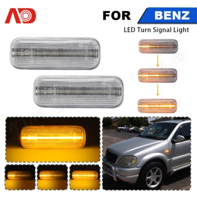 Clear LED Side Marker Light for1998-2003 Mercedes-Benz W163 ML320 ML430 ML55 AMG — 第 1/4 张图片