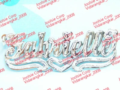 PERSONALIZED .925 STERLING SILVER NAME PLATE W/CHANIN ANY NAME/WORD . US SELLER - Image 1 of 3