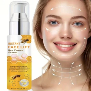 BEE VENOM INSTANT FACE LIFT CREAM HYALURONIC ACID WRINKLE FIRMING ANTI AGING - Picture 1 of 6