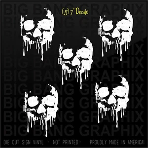 Calcomanía de vinilo SKull troquelada sangre goteo horror punk rock oscuro ventana - Imagen 1 de 3