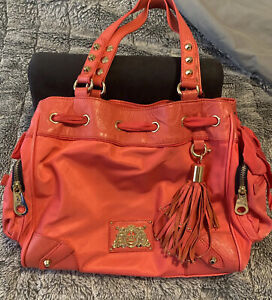 Juicy Couture Malibu Daydreamer Bag Coral Pink Color With Gold Accents Tassel