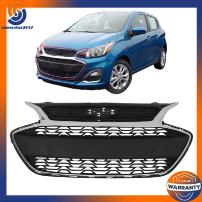 Parrilla de malla nueva para Chevrolet Spark 2019-2022 parrilla superior delantera de plástico negro Foto 1 de 4