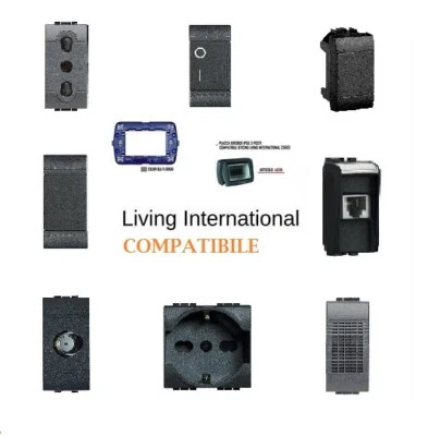 COMPATIBILI SERIE LIVING INTERNATIONAL BTICINO CARICATORE USB