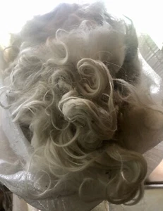 1 6 oz RAW Angora Goat MOHAIR Fiber FELTING, SPINNING, Weaving, Santa/Doll Hair - Picture 1 of 4