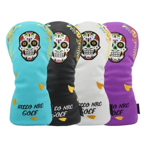 Copricapo Mazza Golf Teschio Personalizzato per Driver Fairway Legno Ibrido 135H Opzione - Foto 1 di 10