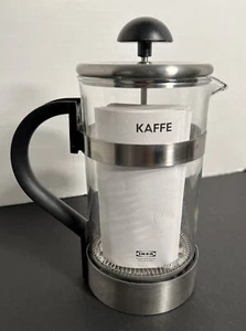 IKEA Modern French Press Coffee Tea Maker Glass Stainless Steel 8 Cup 32 oz - Picture 1 of 8