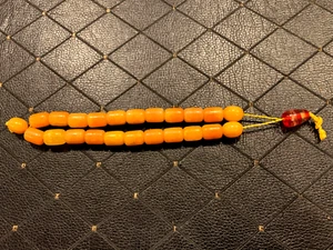 ANTIKE handgeschnitzte Bernsteinperlen Sorgen Gebetsperlen Taspih - Bild 1 von 5