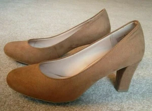 Laura Ashley Womens Pumps La Faber 3" Block Heel Round Toe Caramel Size 6M - Bild 1 von 6