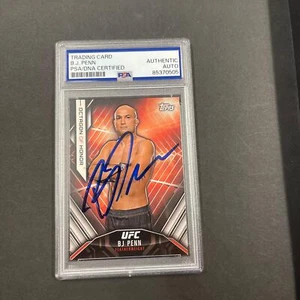 2015 Topps Octagon of Honors #HONOR-3  B.J. PENN Signed Card PSA/DNA Autographed - Picture 1 of 2