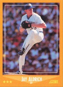 1988 Score Baseball Rookie Card Jay Aldrich Milwaukee Brewers #578