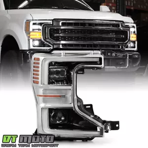 For 2020-2022 Ford F250 SuperDuty Chrome Trim Full LED Headlight - Passenger - Picture 1 of 15