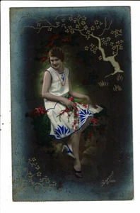 CPA carte postale -Belgique- Fantaisie une jeune femme assise-1931- VM22431 - Picture 1 of 2