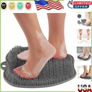 Ultimate Foot Care: Extra-Large Shower Scrubber with Massage Bristles and Grip - Picture 1 of 8