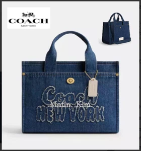 COACH Matin Kim CAZ28 Cargo Tote Bag 2WAY Denim Blue Outlet New - Picture 1 of 12