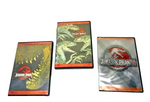 Jurassic Park 1, The Lost World JP #2, & JP#3, FULL SCREEN Collector's Ed DVDs - Imagen 1 de 23