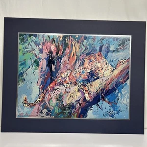 LeRoy Neiman Leopard Jaguar Jungle Print 1979 Colorful Abstract Wildlife Art - Picture 1 of 13