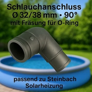 Steinbach Solarheizung Schlauchanschluss Ø 32/38 mm 90 ° mit Fräsung für O-Ring - Bild 1 von 7