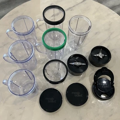 Magic Bullet Blender Blade Mugs Cups Rings Replacement Parts Lot Of 12 - Image 1 of 4
