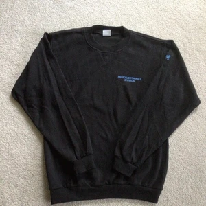 Vintage IBM Microelectronics Division Sweater Pullover Black Mens S Black USA - Picture 1 of 7