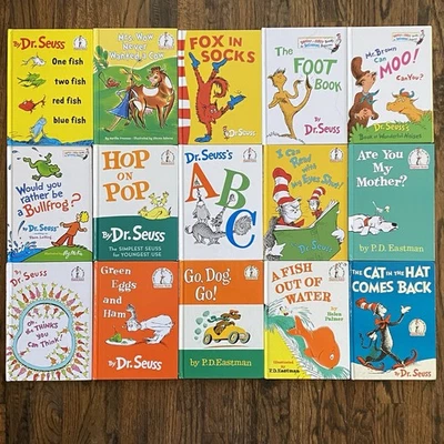 Lot of 15 Dr. Seuss Beginner Books Bright & Early Children’s Hardcover Books Foto 1 de 3