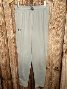 Under Armour Youth Boys Fitted Sweatpants Size Large YLG Gray - Picture 1 of 6